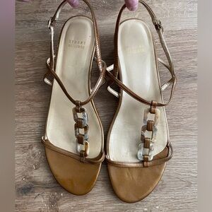 Stuart Weitzman Leather Sandals.
